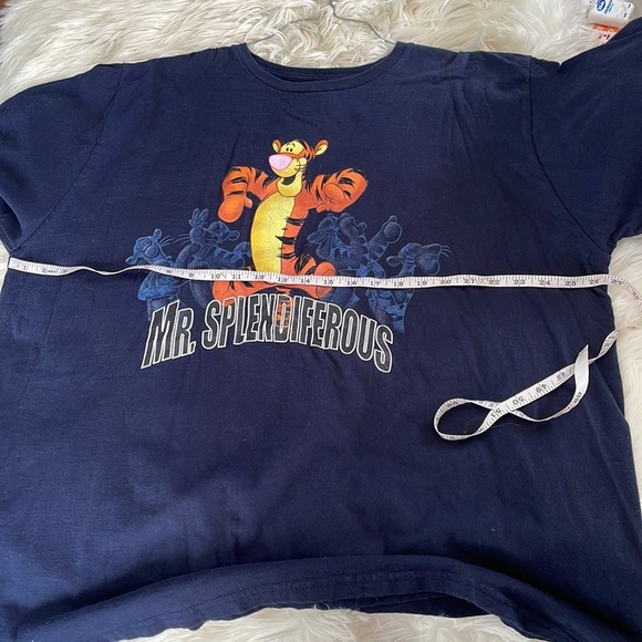 Vintage Winnie the Pooh Mr splendiferous tigger navy blue T tee shirt 2X 22w 24w - Picture 15 of 16